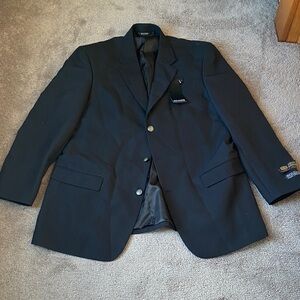 Bolzano Uomo Collezione Paris Black Suit Jacket SIZE 46L